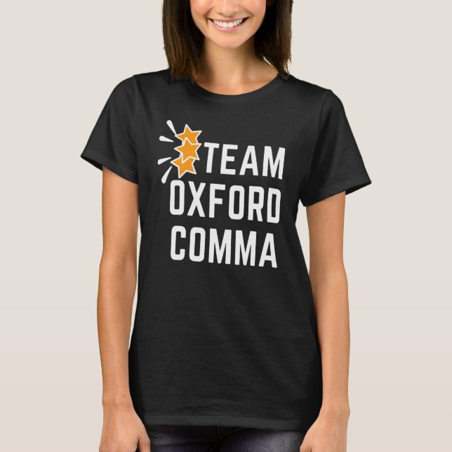 Camiseta Equipe Retro Oxford Comma Preserve Society (Frente)