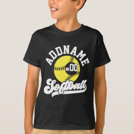 Camiseta Equipe Retroativa de NOME ADD do Jogador de Softba