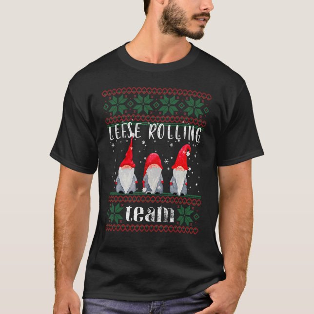 Camiseta Equipe Rolling da esquerda Deus Jul Gnomo Tomte Ug (Frente)