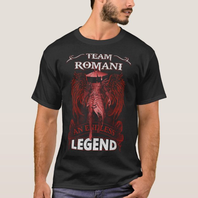 Camiseta Equipe ROMANI - Uma LENDA Sem Fim (Frente)