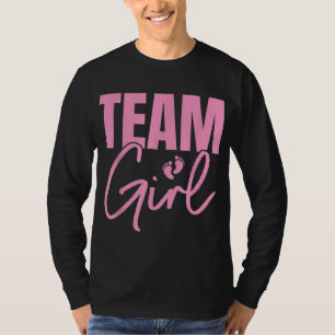 Camiseta Equipe rosa-branca Sexo de garota revela festa Ide