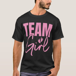 Camiseta Equipe rosa-branca Sexo de garota revela festa Ide