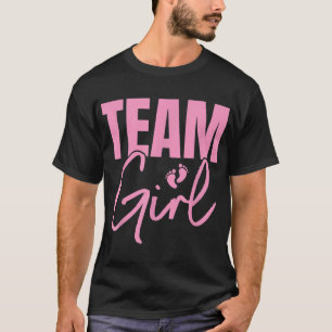 Camiseta Equipe rosa-branca Sexo de garota revela festa Ide