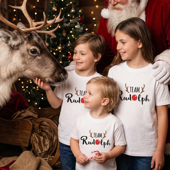 Camiseta Equipe Rudolph - Foto de Férias Combinando Fofa (Criador carregado)