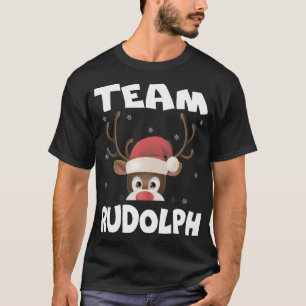 Camiseta Equipe Rudolph Funny Xmas Reindeer Deer Lover Gift