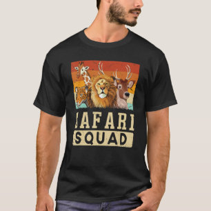 Camiseta Equipe Safari Viagem de Férias em Família com Anim