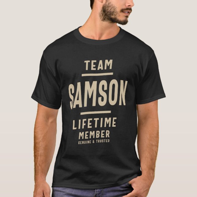 Camiseta Equipe Samson Lifetime Member - Nome Samson (Frente)