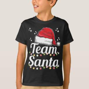 Camiseta Equipe Santa Hat Família Engraçada Correspondente