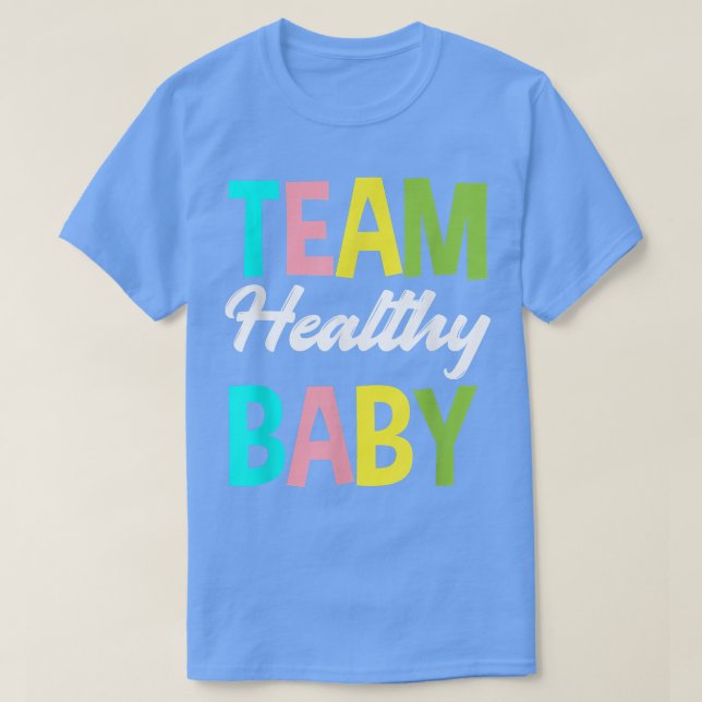 Camiseta Equipe Saudável Chá de fraldas de Bebê - Festa de  (Frente do Design)