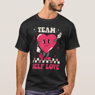 Camiseta Equipe Self Love Groovy Retro Dia de os namorados