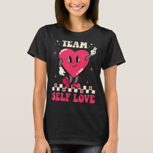 Camiseta Equipe Self Love Groovy Retro Dia de os namorados