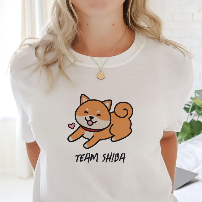 Camiseta Equipe Shiba | Shiba Inu Dog Lover T-Shirt (Criador carregado)