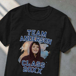 Camiseta Equipe [Sobrenome] Foto de Formatura Turma de 20XX