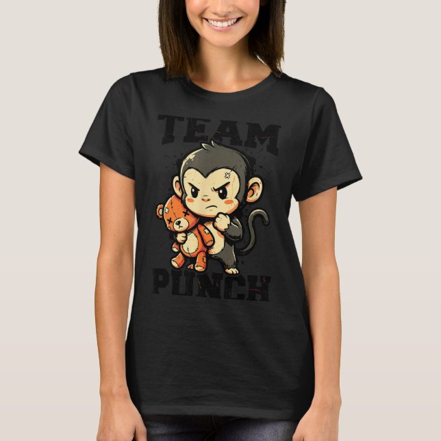 Camiseta Equipe soca bebê macaco de pelúcia meme resistente (Frente)