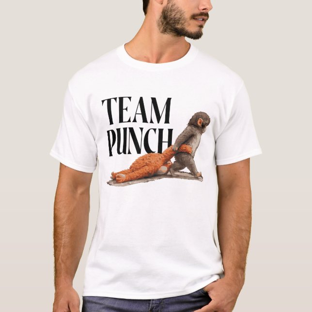 Camiseta Equipe Soco Bebê Macaco Japonês (Frente)