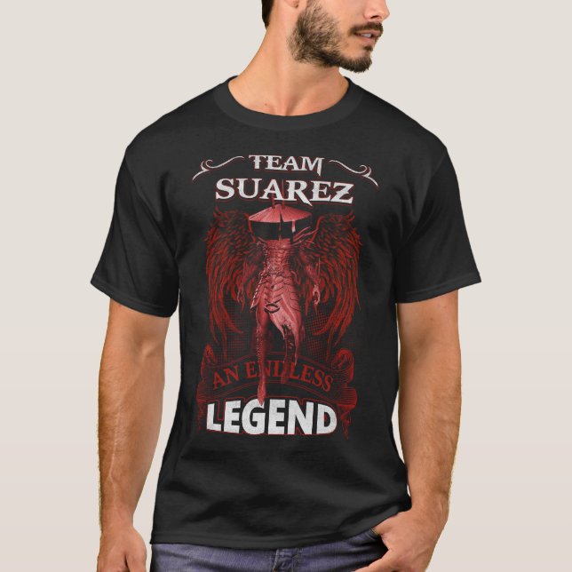 Camiseta Equipe SUAREZ - Uma LENDA Sem Fim (Frente)