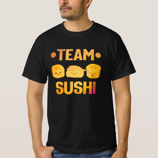 Camiseta Equipe Sushi cita comida kawaii japonesa (Frente)