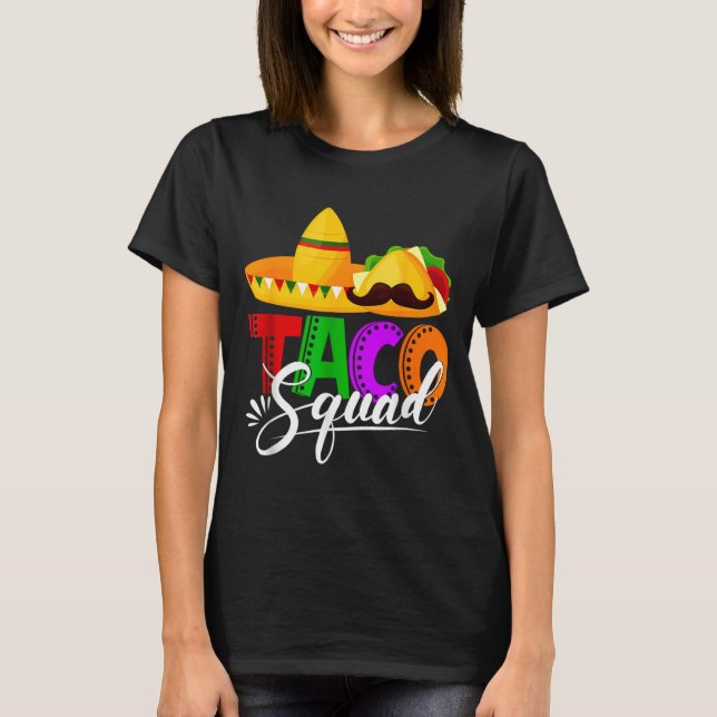 Camiseta Equipe taco cinco de maio engraçado comida mexican (Frente)