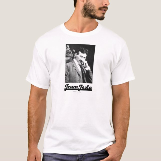 Camiseta Equipe Tesla (Nikola Tesla) (Frente)