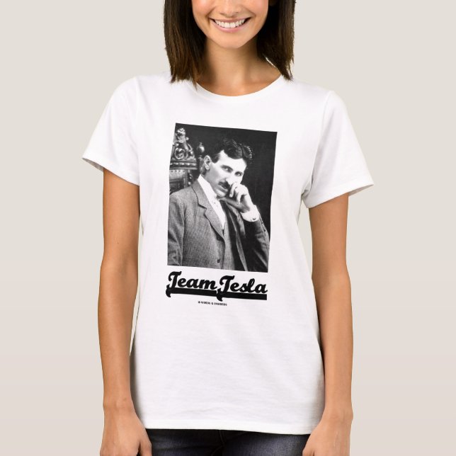 Camiseta Equipe Tesla (Nikola Tesla) (Frente)