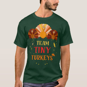 Camiseta Equipe Tiny Turkeys Enfermeira Turquia Ação de Gra