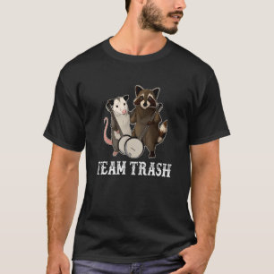 Camiseta Equipe Trash Ogambm Raccoon Animais de Rato Gelado