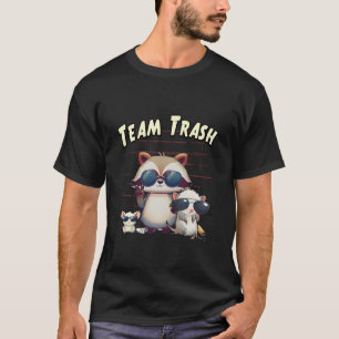 Camiseta Equipe Trash Raccoon Ogambm E Rat Kawaii Trash Pa