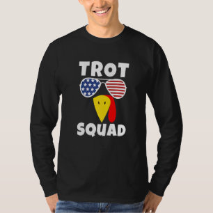 Camiseta Equipe Trot Dia de Ação de Graças Pato Correndo de