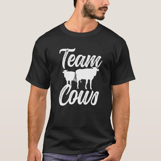 Camiseta Equipe Vacas Animais Fazenda Vaca (Frente)