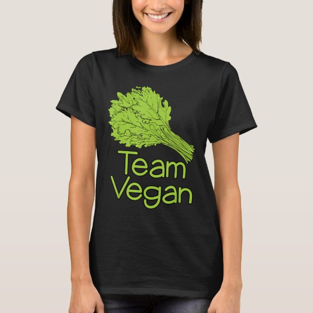 Camiseta Equipe Vegan Kale Matando Vegetariana Vegetal B (Frente)