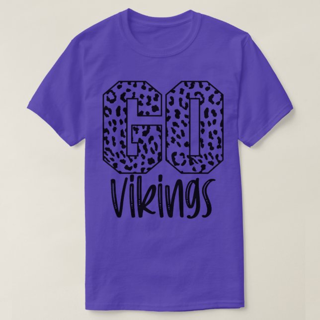 Camiseta Equipe Vikings Mascot Escola Espirituosa Jogo Noit (Frente do Design)
