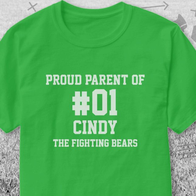 Camiseta Equipe White Verde Baseball (
Green and White Baseball Proud Parent of T-Shirt. Celebrate your high school or college athlete.)