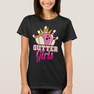 Camiseta Equipes de Boliche Retro Gutter Girls Bowlers