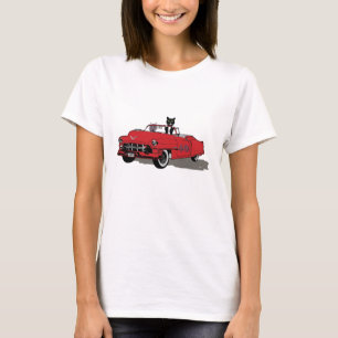 Camiseta Equitação da alegria de dois gatos
