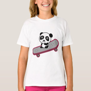 Camiseta Equitação da panda no skate