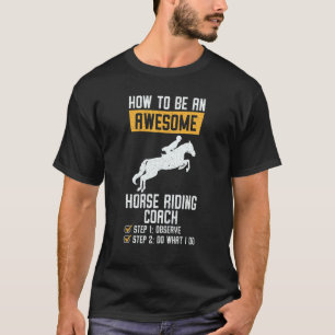 Camiseta Equitação de cavalo saltando Saltador de cavalo Eq