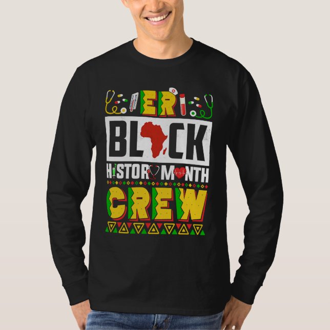 Camiseta ER Black History Month Nurse Crew African American (Frente)