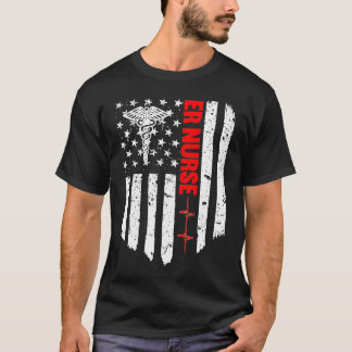 Camiseta Er Nurse American Flag Patriotic RN Registered Nur