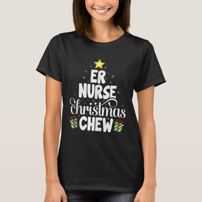 Camiseta Er Nurse Christmas Crew Funny Nursing Medical Nurs (Frente)