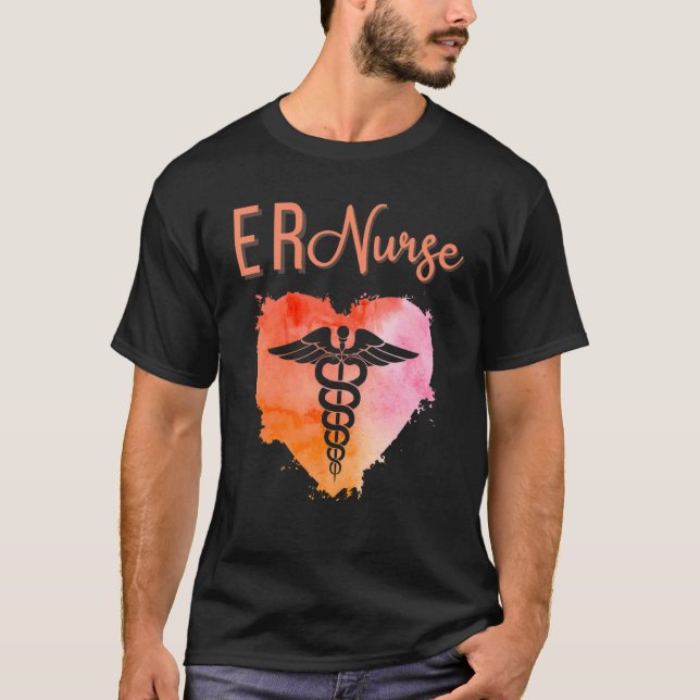 Camiseta ER Nurse  Emergency Nurse Nursing Graduation Caduc (Frente)