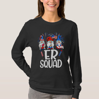 Camiseta ER Squad Gnomes Nurse 4th Of July Stethoscope Patr