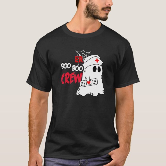 Camiseta ER Squad Halloween Boo Crew Emergency Room Nurse S (Frente)