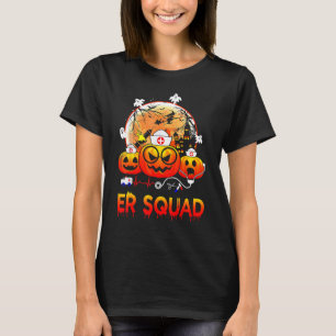 Camiseta ER Squad Halloween Pumpkin Emergency Room Nurse Sp
