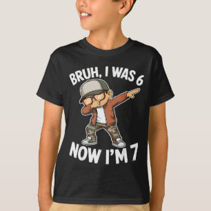 Camiseta Era 6 7 anos de idade aniversário de 7 anos 67 mem