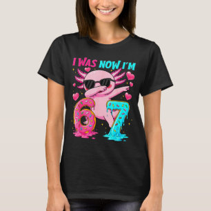Camiseta era 6 7 Dabbing Axolotl Aniversário Mulheres Menin