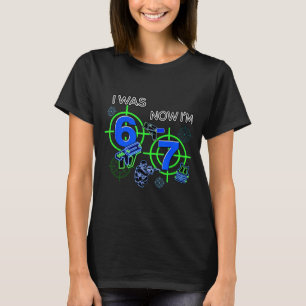 Camiseta Era 6 7 engraçado 67 seis sete meme laser tag aniv