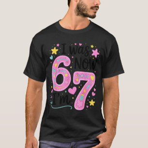Camiseta Era 6 7 lindo 7º aniversário roupa de menina 67 en