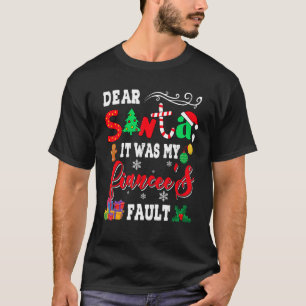 Camiseta Era a família de Natal Santa Hat da minha noiva.