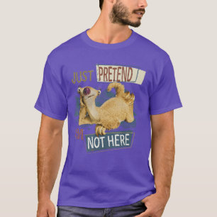 Camiseta Era do Gelo Sid Finja que Não Estou Aqui família