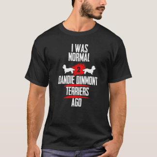 Camiseta Era normal 2 Dandie Dinmont Terriers em 2 cachorro
